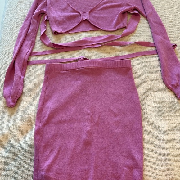 Atoir Palace Dress Pink Knit Fabric - Picture 7 of 9
